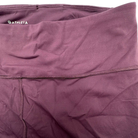 ATHLETA | Large Ultimate Stash Pocket Crop Compression High Rise Purple Leggings - Picture 1 of 9